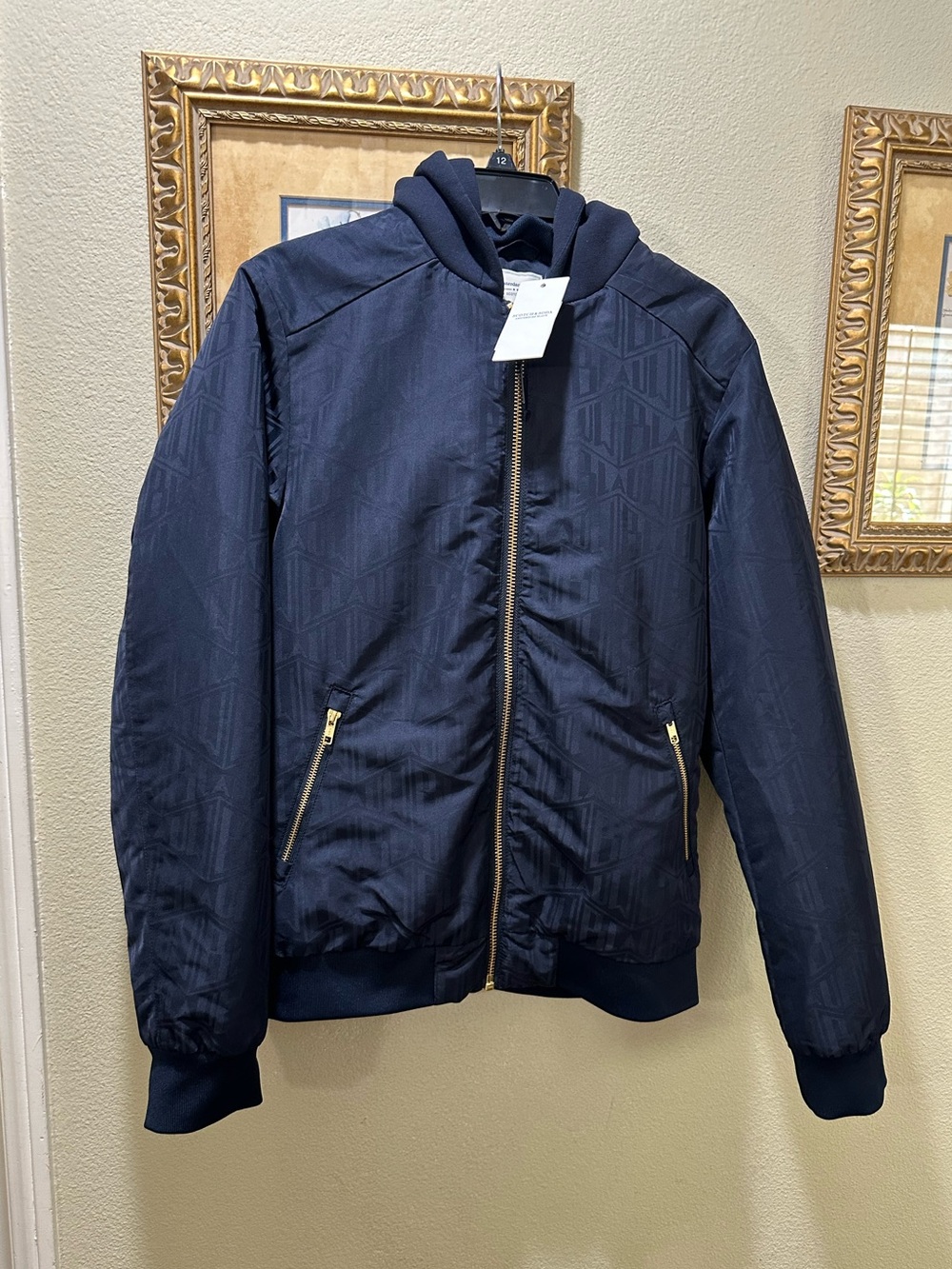 Scotch & Soda Amsterdams Bluaw Men’s Bomber Jacket Hood Navy Blue NWT size M